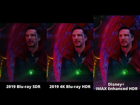 Doctor Strange Disney+ IMAX Enhanced vs 4K Blu-ray vs Blu-ray (HDR version)