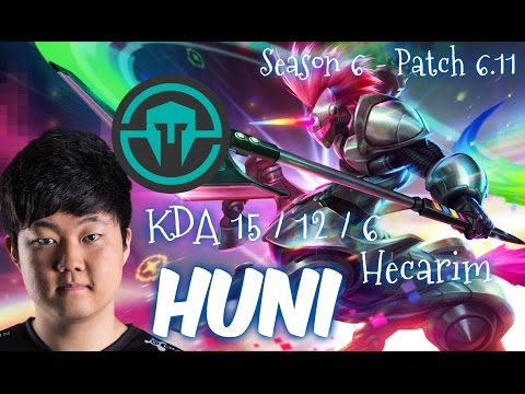 IMT Huni HECARIM Top vs Jax - Patch 6.11 NA | League of Legends