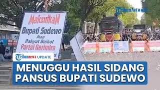 Ribuan Personel Tim Gabungan Siaga Jelang Hasil Sidang Pansus Bupati Pati, Kawat Berduri Dipasang