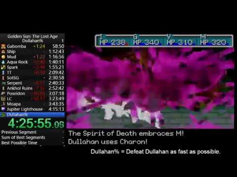 Golden Sun: The Lost Age Dullahan with Speedrun stats