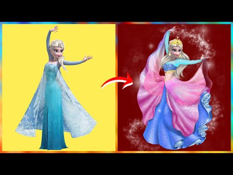 FROZEN: Elsa Glow Up - Disney Princesses Transformation