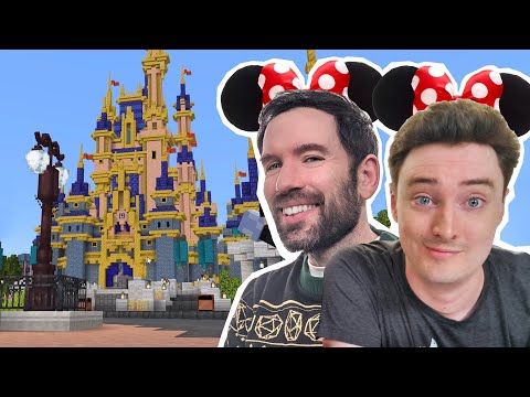 outsidexbox - PERFECT DISNEY DAY 🐭 Minecraft Disney World with Andy and Luke | Minecraft x Disney Magic Kingdom