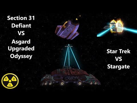 Section 31 Defiant VS Asgard Upgraded Odyssey | Both Sides | Star Trek Ship Battle | Bridge Commande