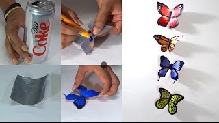 How to Make Butterflies With Coke Cans - Step by Step Tutorials