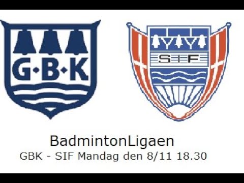 BadmintonLigaen. GBK - SIF Mandag den 8/11 18.30. Bane Yonex Voltric.