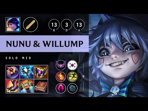 Nunu & Willump Mid vs Orianna - KR Master Patch 25.16
