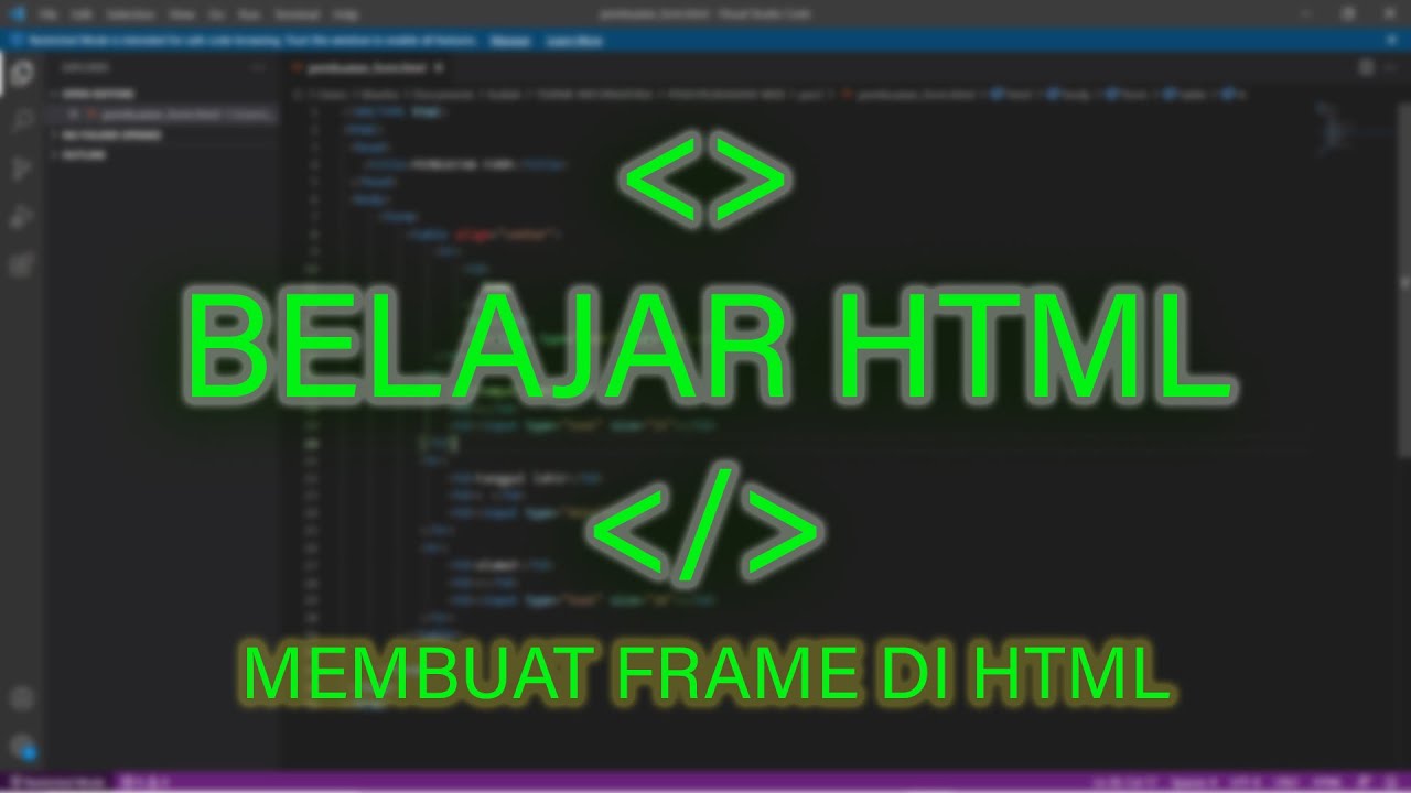MEMBUAT FRAME DI HTML