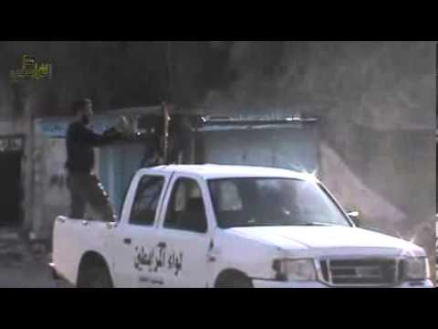 استهداف قوات النظام في شارع البوسرايا بالدوشكا من قبل لواء المرابطين في دير الزور