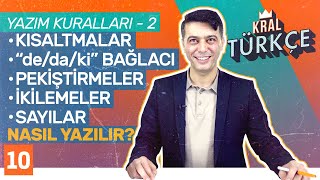 Yazım Kuralları - 2: Ki, De, Da Yazımı, Kısaltmaların ve Sayıların Yazımı | 8. Sınıf Türkçe #10