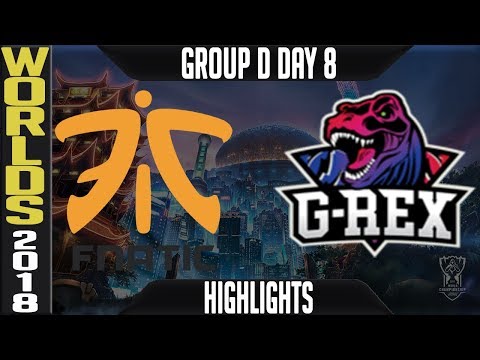 FNC vs GRX Highlights | Worlds 2018 Group D Day 8 | Fnatic(EULCS) vs G-Rex(LMS)