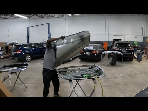 How to replace a vehicle door skin step by step