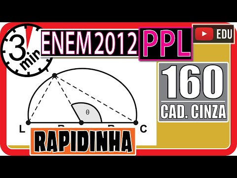 🏃 ENEM 2012 PPL 160 👉GEOMETRIA PLANA Durante seu treinamento, um atleta percorre metade de uma pista
