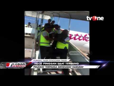 Detik-Detik Proses Evakuasi Pilot Pesawat Batik yang Jatuh Pingsan Saat Terbang