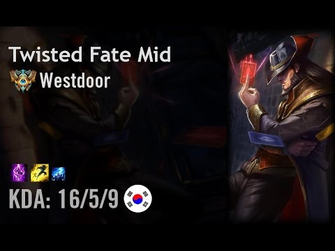 Twisted Fate Mid vs Aurelion Sol - Westdoor - KR Challenger Patch 6.9