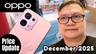 OPPO Phones Price List Update for December 2025 | OPPO A6 FindX9 A5 Reno 14 Reno 14 Pro