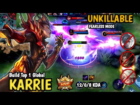 LEGENDARY !! TANK OPEN MAP + WAR ❎ KARRIE OPEN MAP + WAR ✅ | BUILD TANK KARRIE | MLBB