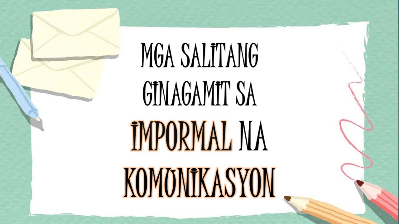 Putar video MGA SALITANG GINAGAMIT SA IMPORMAL NA KOMUNIKASYON - Lalawiganin, Dayuhan, Kolokyal, at Balbal sekarang MGA SALITANG GINAGAMIT SA IMPORMAL NA KOMUNIKASYON - Lalawiganin, Dayuhan, Kolokyal, at Balbal