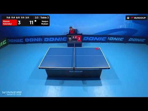 13:40 Mykola Halynskyi - Vadym Hryban 09.07.2023 TT Euro.Cup Ukraine Star. TABLE 3