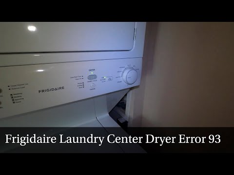Frigidaire Laundry Center Error Blinking Lights.  Red 9 Times and Green 3 Times