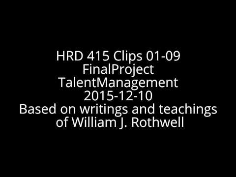 HRD 415 Clips 01-09 FinalProject TalentManagement 2015-12-10 Based on writings and teachings  of Wil