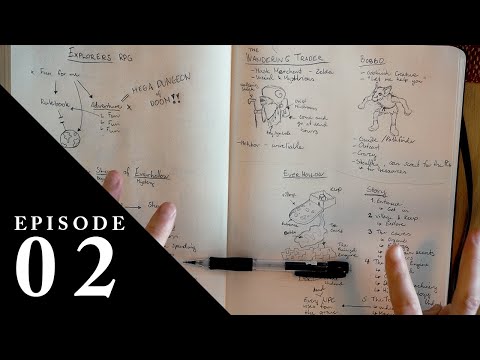 Episode 02: Sketching some NPCs and Megadungeon structure - Making a TTRPG From Scratch