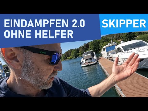 Hausboot mieten 2023: Eindampfen bei ablandigem Wind | Radeffekt | Ohne Helfer | "Profi-Version"