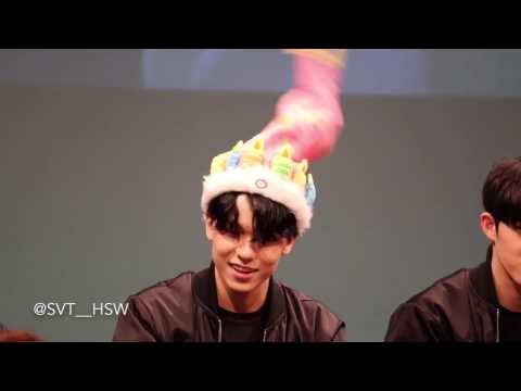 170217 SEVENTEEN Vernon at Osaka Fansign with an amazing hat