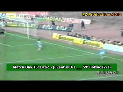 Serie A 1993-1994, day 15 Lazio - Juventus 3-1 (Boksic goal)