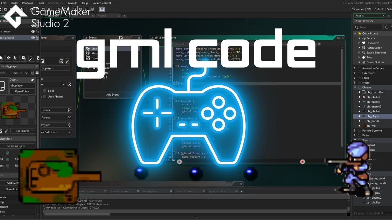 Make Your OWN Video Game with GameMaker Studio 2 GML Code - Here's How!
