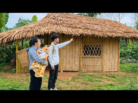 The kind policeman gave the single mother a bamboo house and a plot of land to build a new life.
