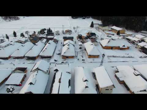 福島県下郷町　「大内宿」雪景色 OUCHI-JUKU DJI PHANTOM4 OSMO+