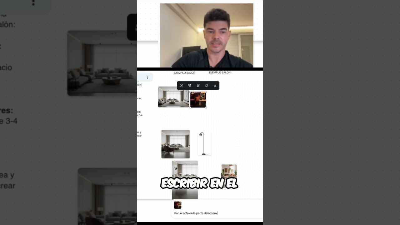 ¡Transforma tu salón con IA! Sofá Perfecto y Rápido #shorts