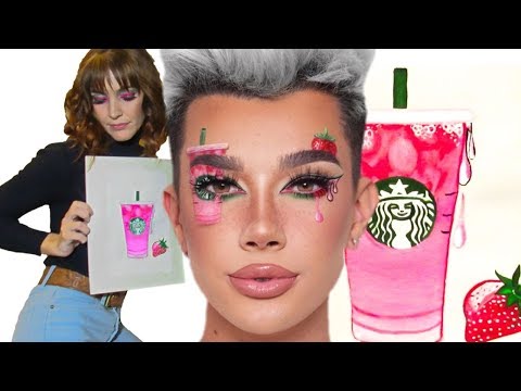 I TRIED JAMES CHARLES PINKITY DRINKITY MAKEUP! ON CANVAS??