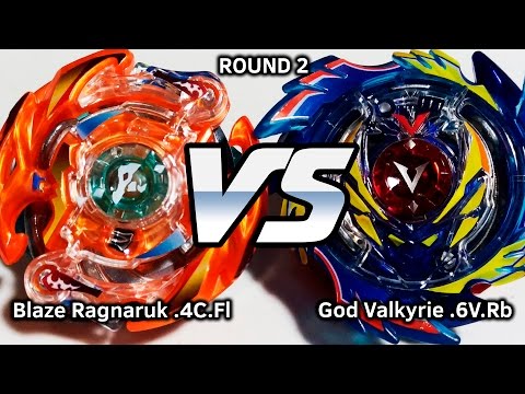 Blaze Ragnaruk .4C.Fl vs God Valkyrie .6V.Rb [ROUND 2] - BATALHA BEYBLADE BURST! ベイブレードバースト