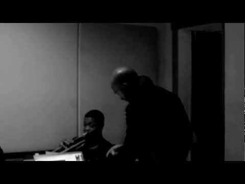 Marcus Miller in the studio with Alex Han and Maurice Brown