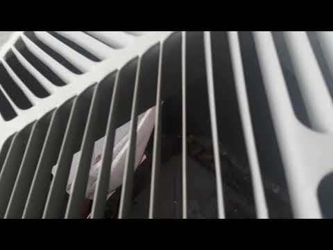 Two Ruud air conditioners at a hotel.