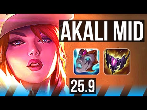 AKALI vs VLADIMIR (MID) | 9/1/5, Legendary | EUW Master | 25.9