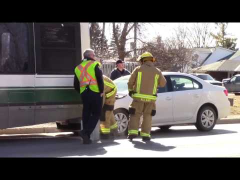 Peterborough City Transit bus rear ended.