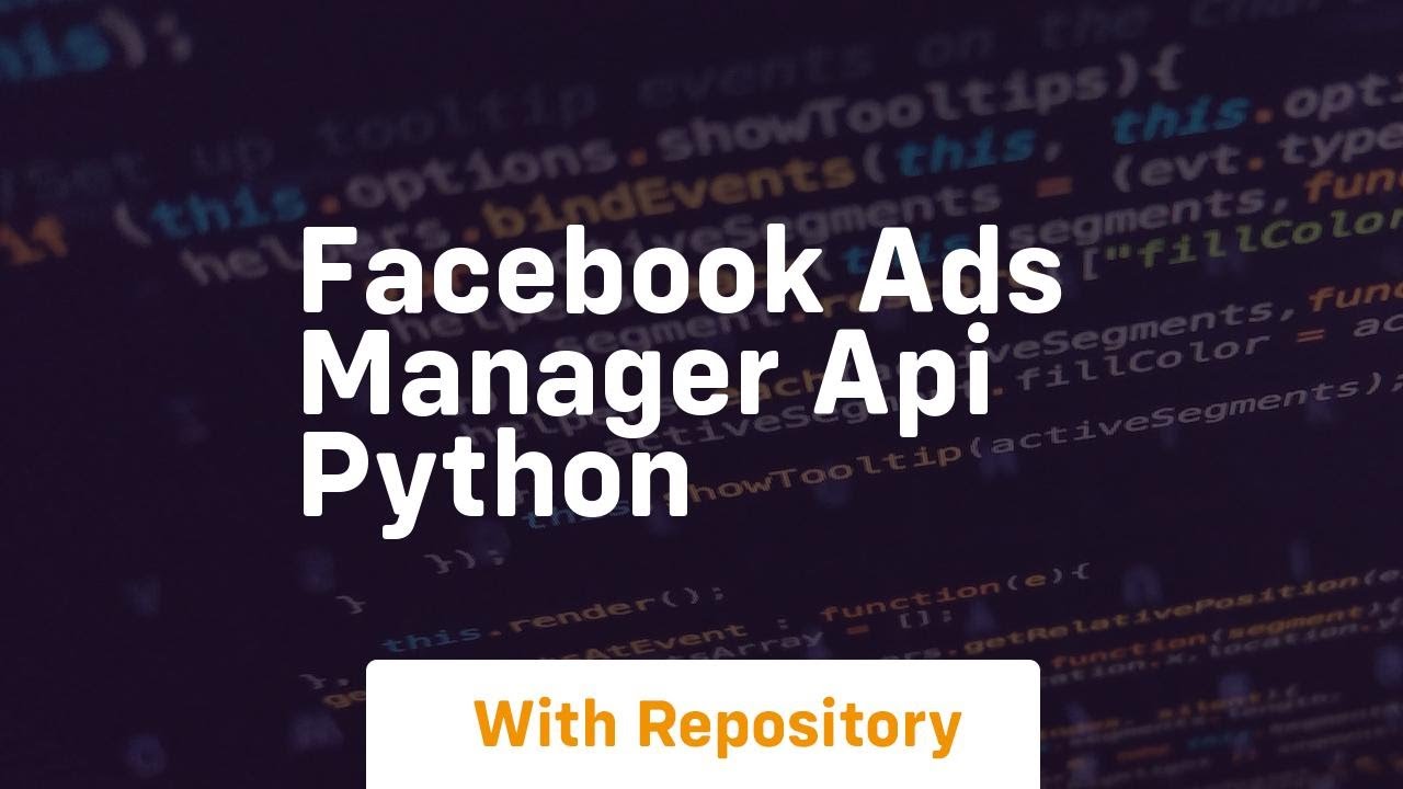 facebook ads manager api python