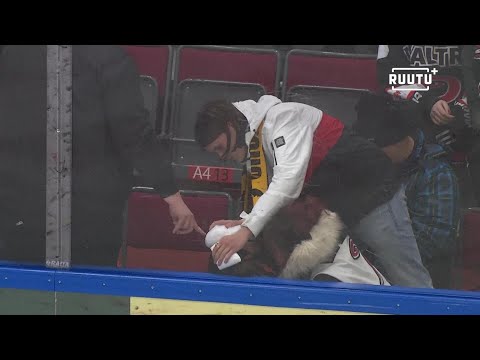 Jyväskylässä dramaattinen tilanne – purkukiekko osuu katsojaa päähän