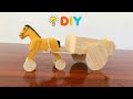 Making Beautiful Horse Cart With Ice Cream Sticks Ice Cream Stick Amazing Craft
