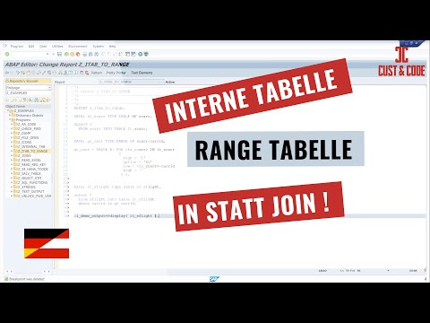 Daten von Interner Tabelle nach Range Tabelle kopieren - IN statt JOIN [deutsch]
