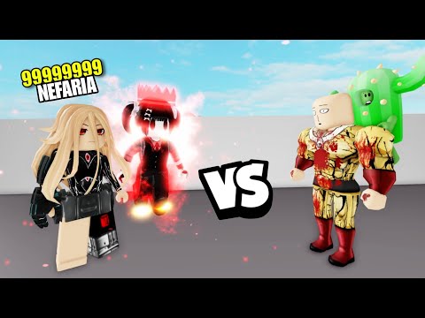 CACTUS SAITAMA VS NEFARIA 9999999999 ET 16 ... ! BROOKHAVEN - ROBLOX