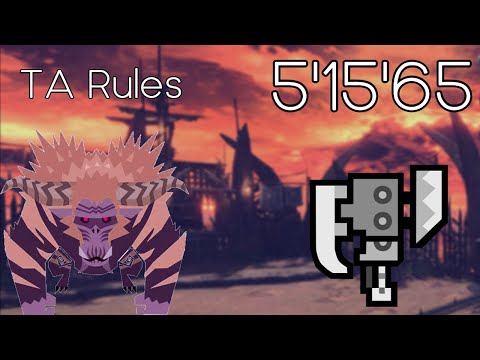 MHW:I |TA Wiki Rules|Tempered Furious Rajang |Switch Axe |5'15”65|PC