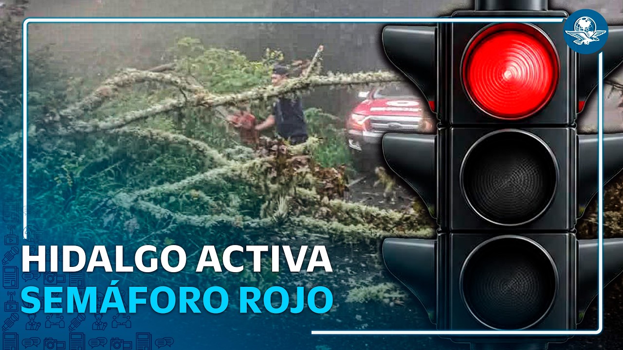 Lluvias no dan tregua en Hidalgo; activan semáforo rojo por riesgo de deslaves e inundaciones