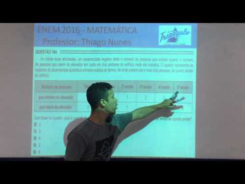 Questão 164 - Prova Cinza - ENEM 2016 - MATEMÁTICA - Prof Thiago Nunes
