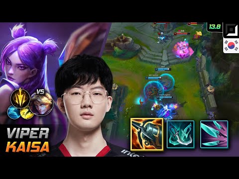Viper Adc Kai'Sa Build Kraken Slayer Lethal Tempo - Viper Kai'Sa Match Highlight - LOL KR 13.8