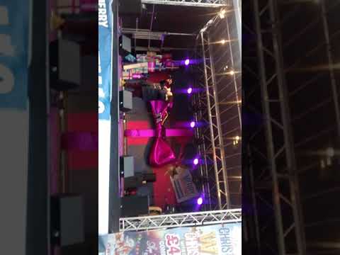 Letitia George from the Voice performing in Broadgate in Coventry