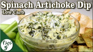 Spinach Artichoke Dip Recipe - Low Carb Keto Appetizer