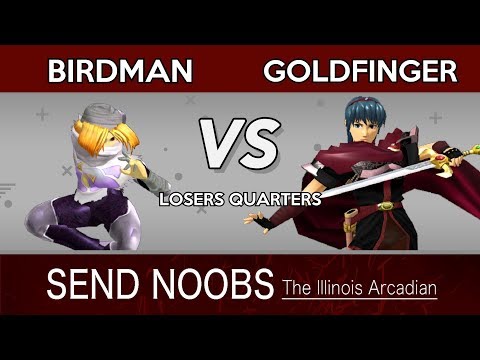 Birdman (Sheik) vs Goldfinger (Marth) - Send Noobs Arcadian Loser's Quarters